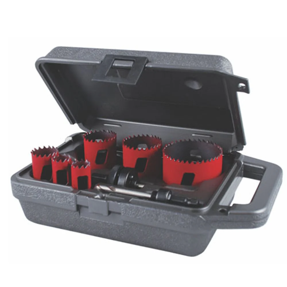 MK Morse MHS03U 177832 8 Piece Utility Bi-Metal hole saw Kit - Moutools