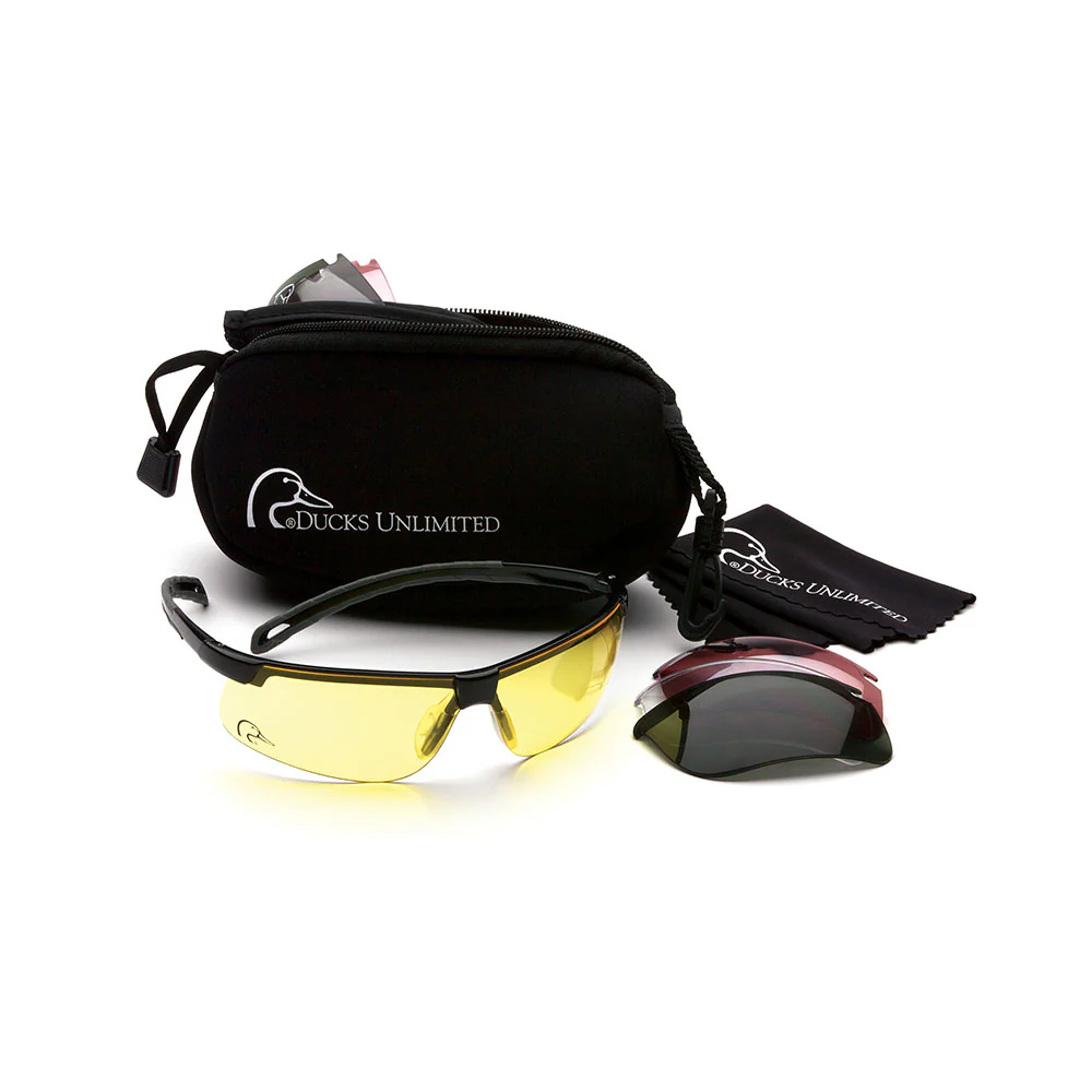 Pyramex DUCAB2 Duck's Unlimited Shooting Glass with Interchangeable Lenses - Moutools