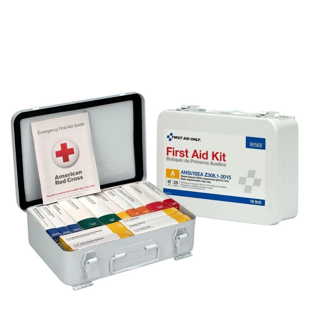 First Aid Only 90568 16 Unit First Aid Kit, ANSI A,  Metal Case - Moutools
