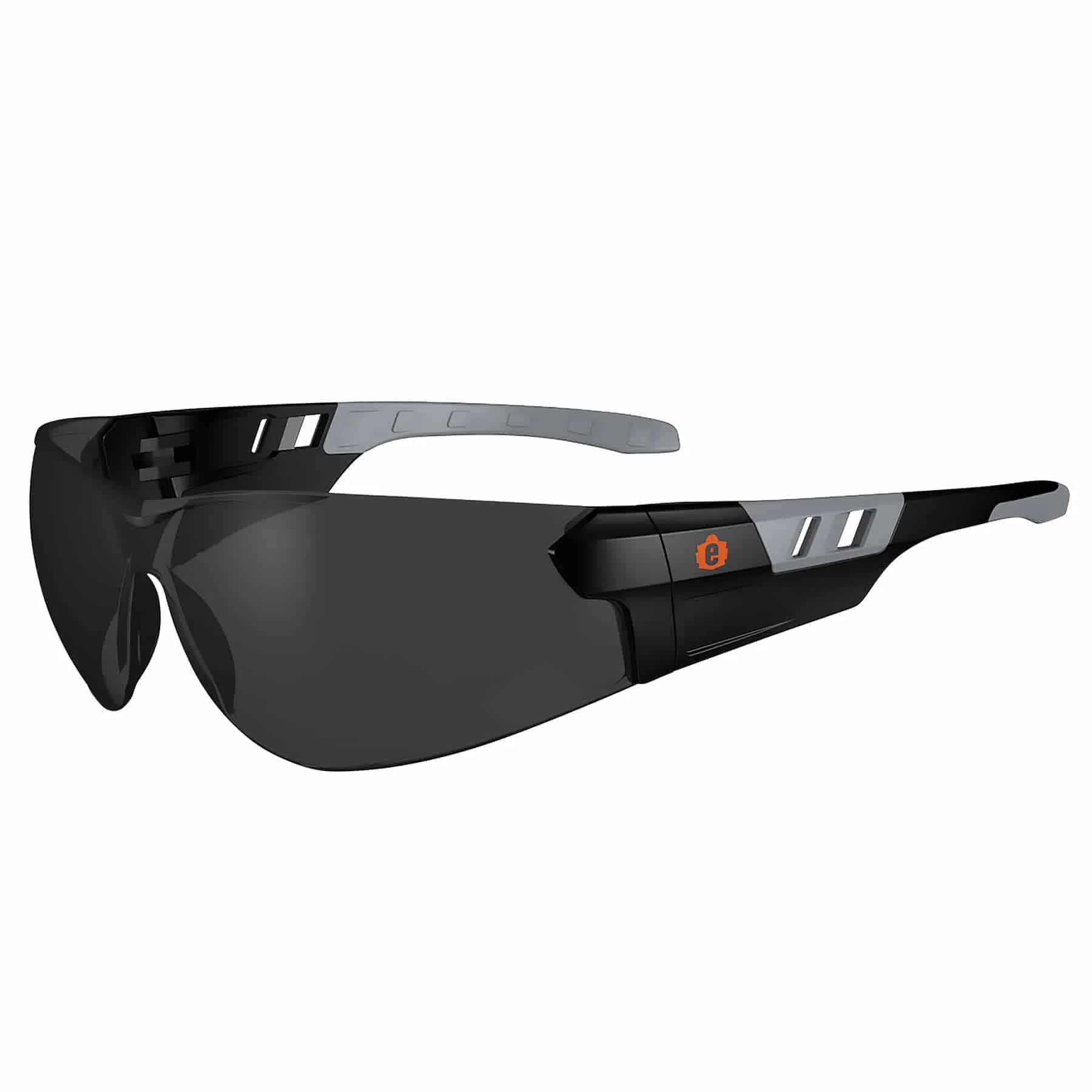 Ergodyne 59133 SAGA Anti-Fog Smoke Lens Matte Black Frameless Safety Glasses - Moutools