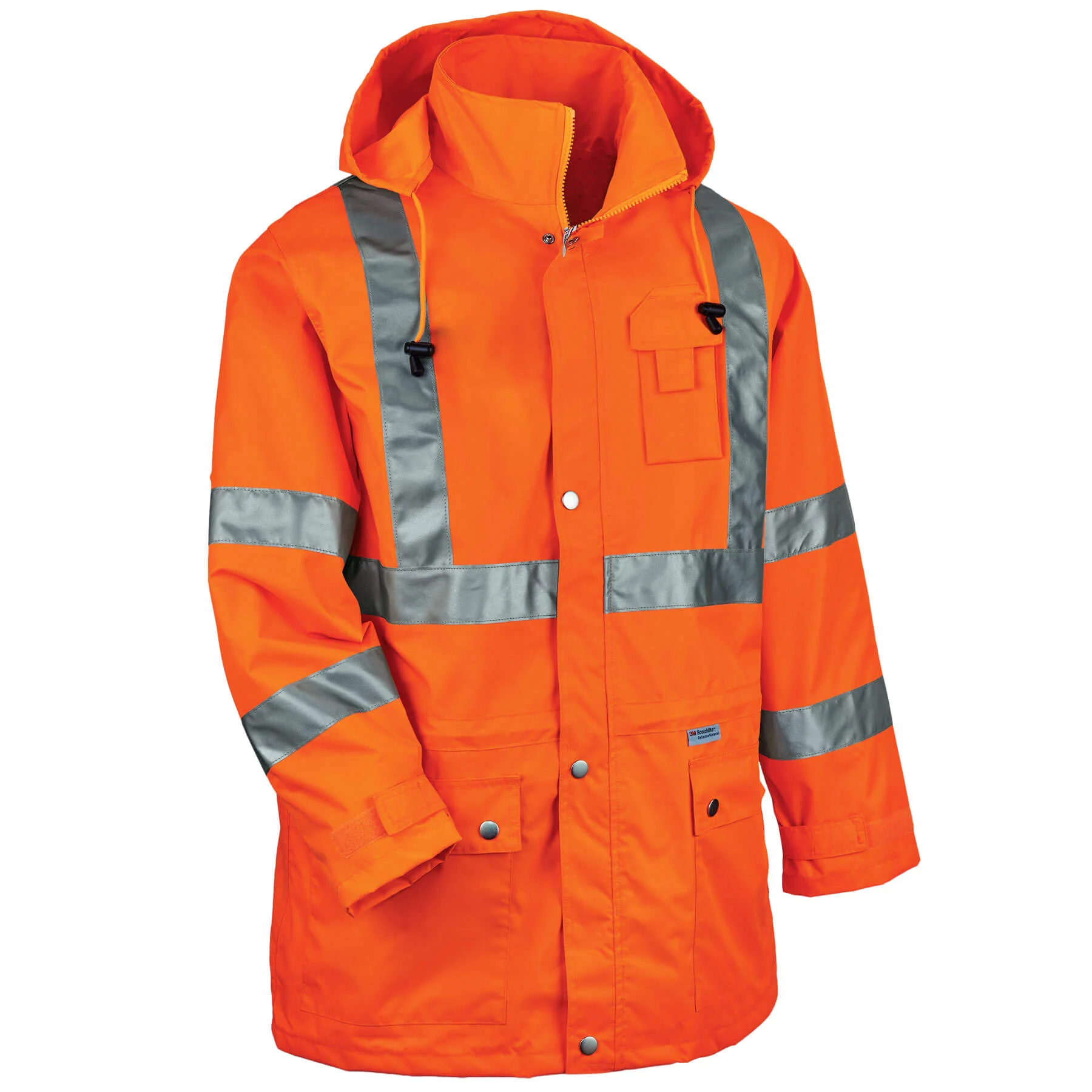 Ergodyne 24317 GloWear 8365 Type R Class 3 Rain Jacket, 3XL, HV Orange - Moutools