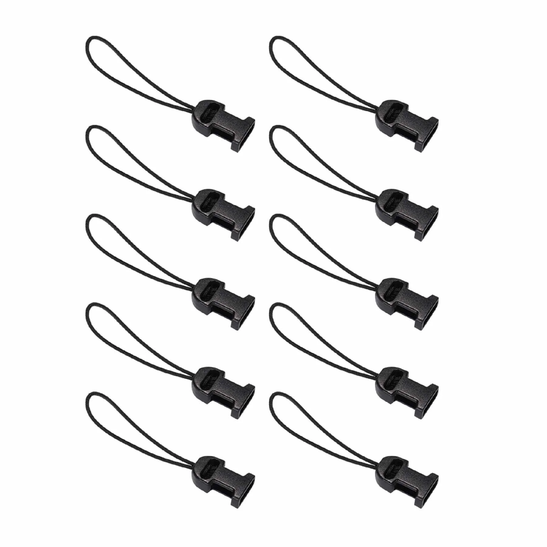 Ergodyne 19165 3133 10-pack Black Scanner Lanyard - Loop Attachments 10-Pack - Moutools