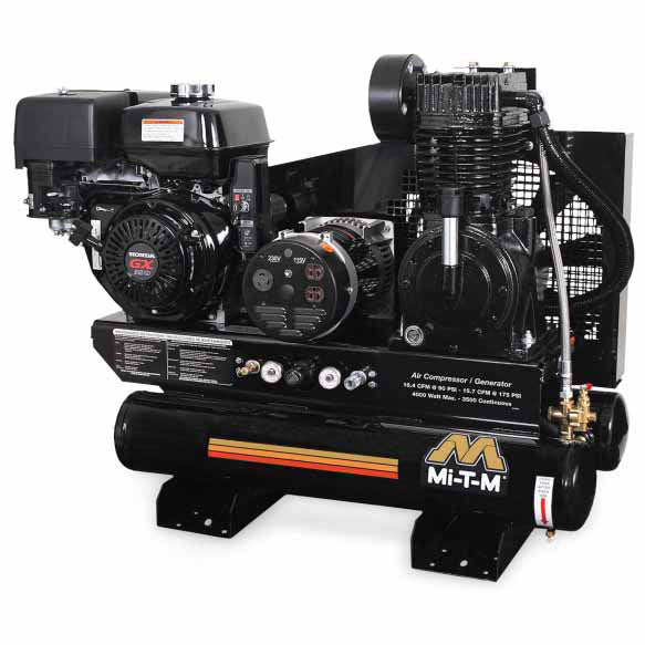 Mi-T-M AG2-SH13-08M1 8-Gallon Two Stage Air Compressor/Generator Combination - Moutools