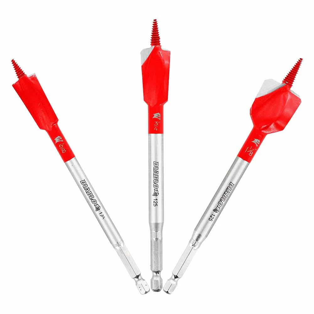 Diablo DSPD4910-S3 Diablo Demo Demon Spade Bit Set for Nail-Embedded Wood (3-Pieces) - Moutools
