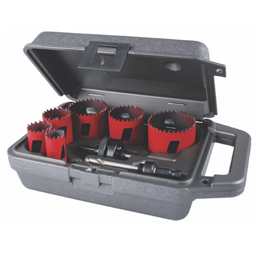 MK Morse MHS02E-177771 8 Piece Electrician Bi-Metal Hole Saw Kit - Moutools