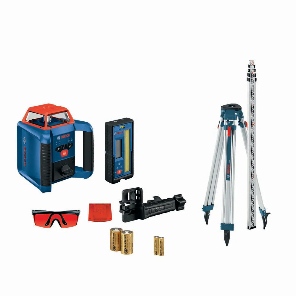 Bosch GRL2000-40HK REVOLVE2000 Self-Leveling Horizontal Rotary Laser Kit - Moutools