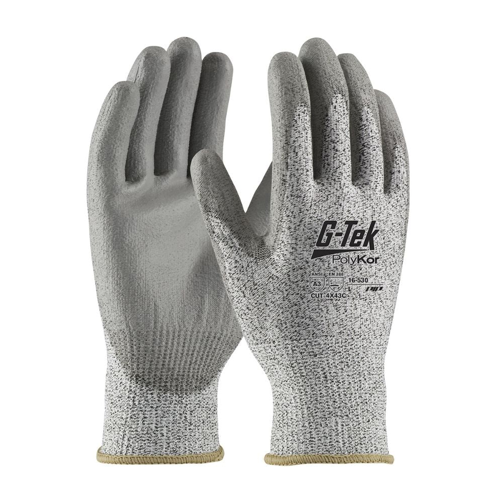 PIP Industrial Products 16-530/L Large Gloves ANSI Cut Level 3, G-Tek PolyKor - Moutools