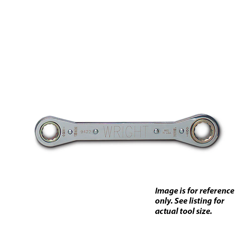Wright Tool 9419 Ratcheting End Laminated Wrench 12 Point - 13mm x 14mm - Moutools