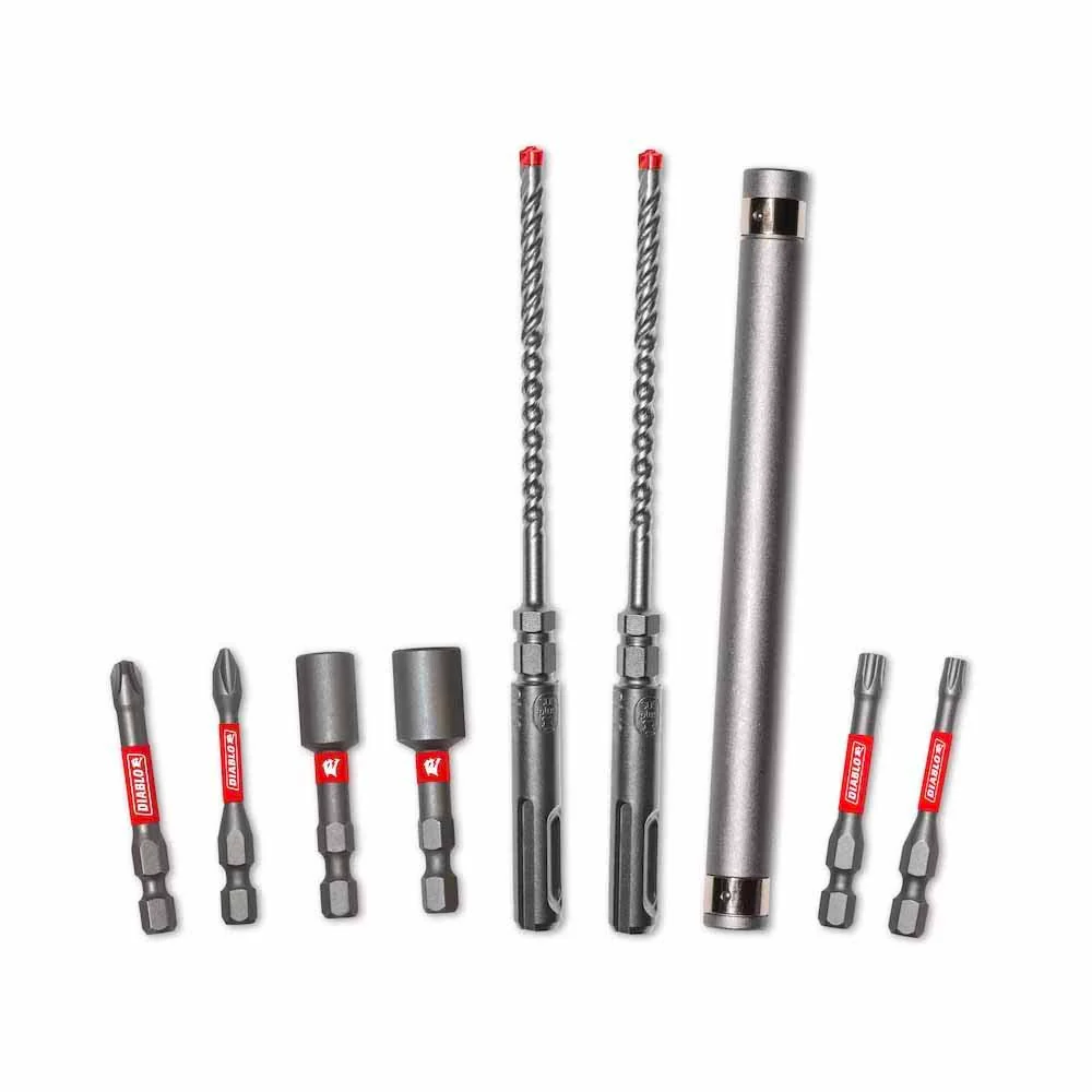 Diablo DMAPL9910-S9 9pc Concrete Anchor Drive Installation Set - Moutools