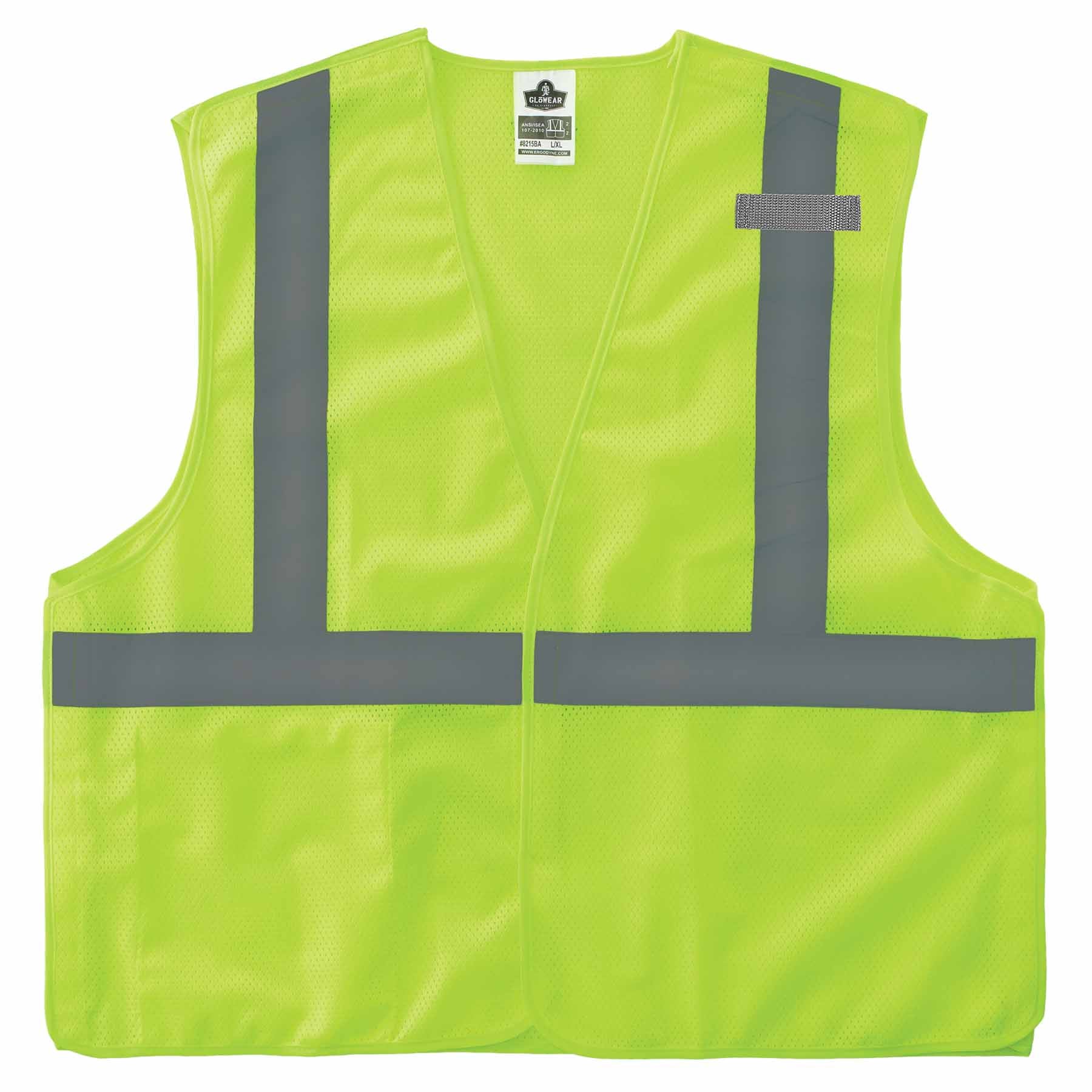 Ergodyne 24546 8215BA-S 2XL Lime Class 2 Economy Breakaway Mesh Vest - Single Size - Moutools