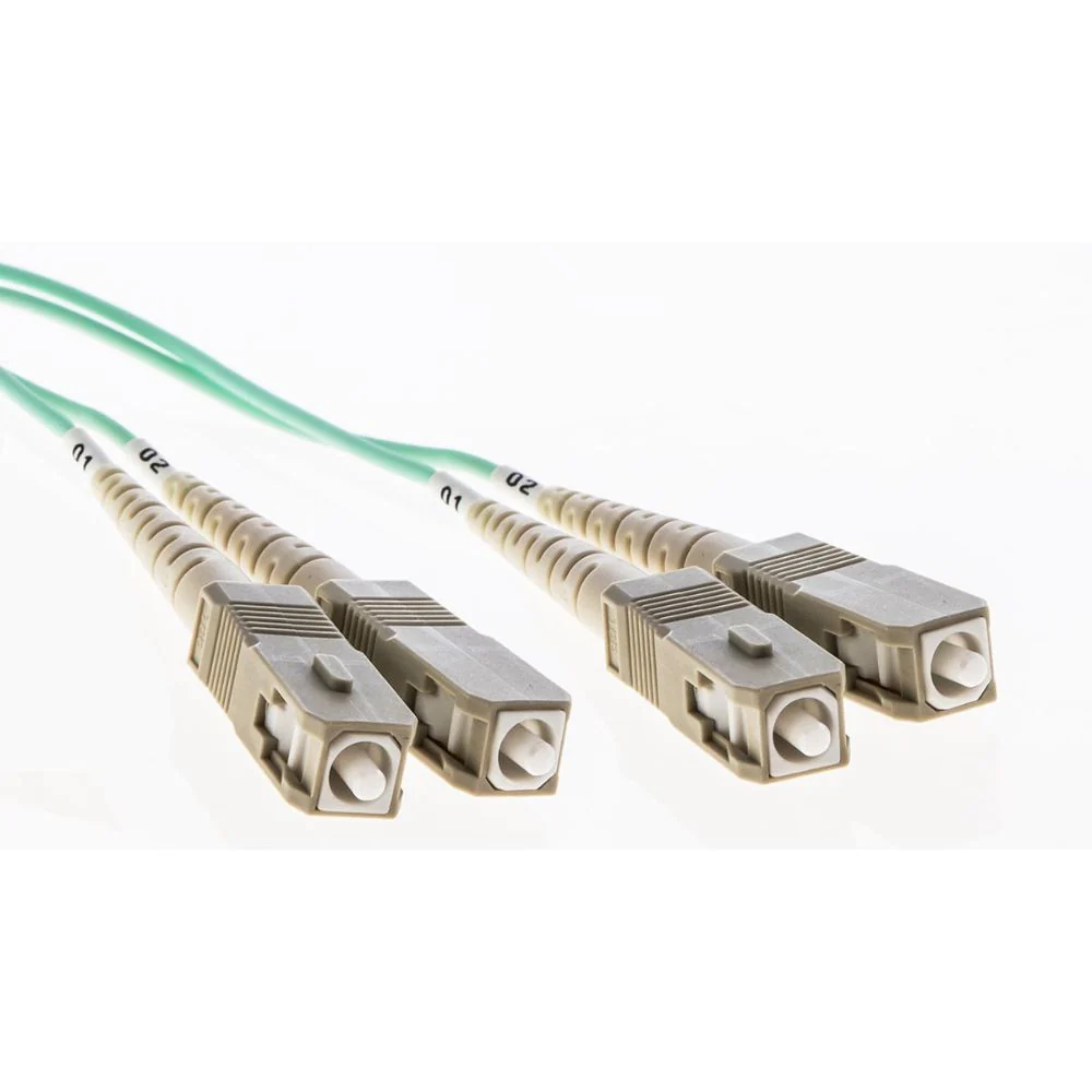Cleerline 3DOM3SCSC01m Duplex Patch Cable, SC/UPC-SC/UPC, OM3, 3.0 mm Riser, 1 m / 3.3 ft - Moutools