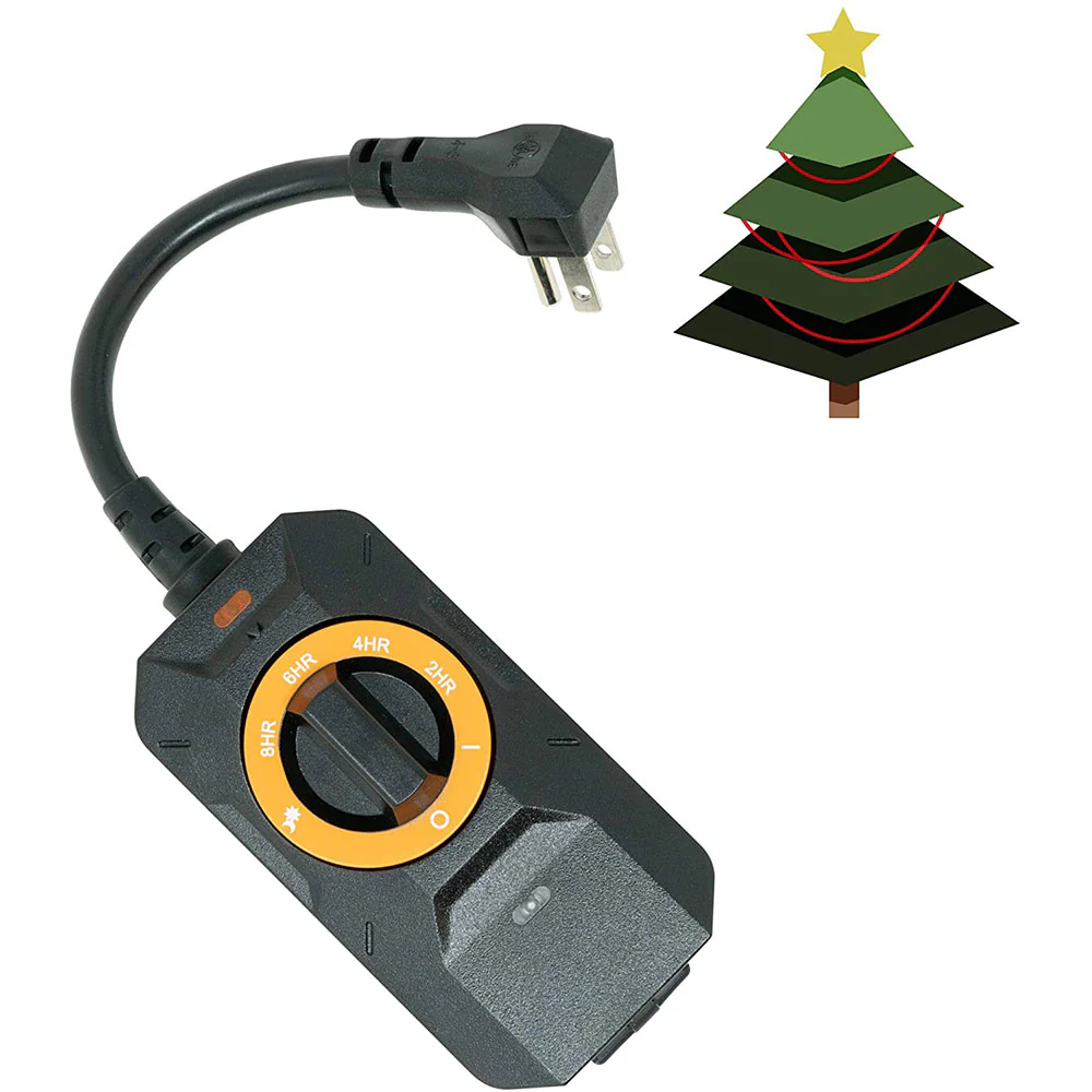 Woods 50121WD Outdoor Dusk to Dawn Lighting Timer, 1 Grounded Outlet - Moutools