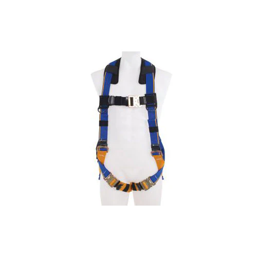 Werner H113002 Blue Armor 2000 Standard QC Chest and Leg Straps , WebAlert Webbing , Form Fitting Padding (1 D Ring) Harness (M/L) - Moutools