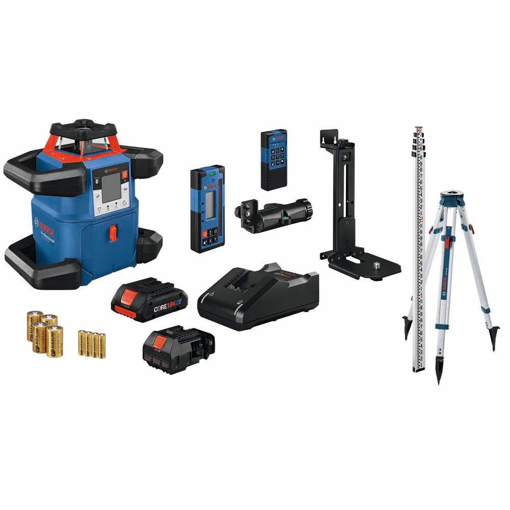 Bosch GRL4000-80CHVK 18V REVOLVE4000 Connected Self-Leveling Horizontal/Vertical Rotary Laser Kit - Moutools