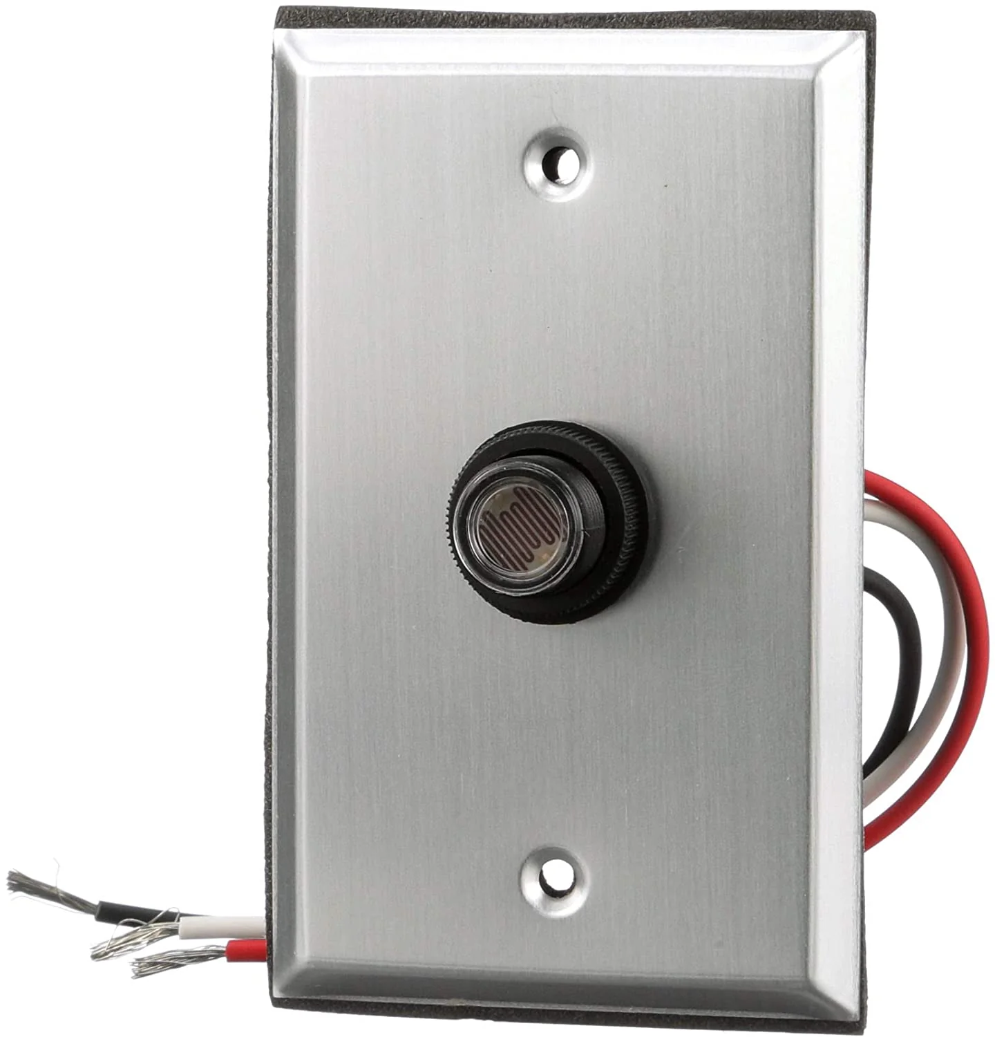 Woods 59409 59409WD Outdoor Hardwired Post Eye Light Control and Wall Plate, Metallic Finish,Silver - Moutools