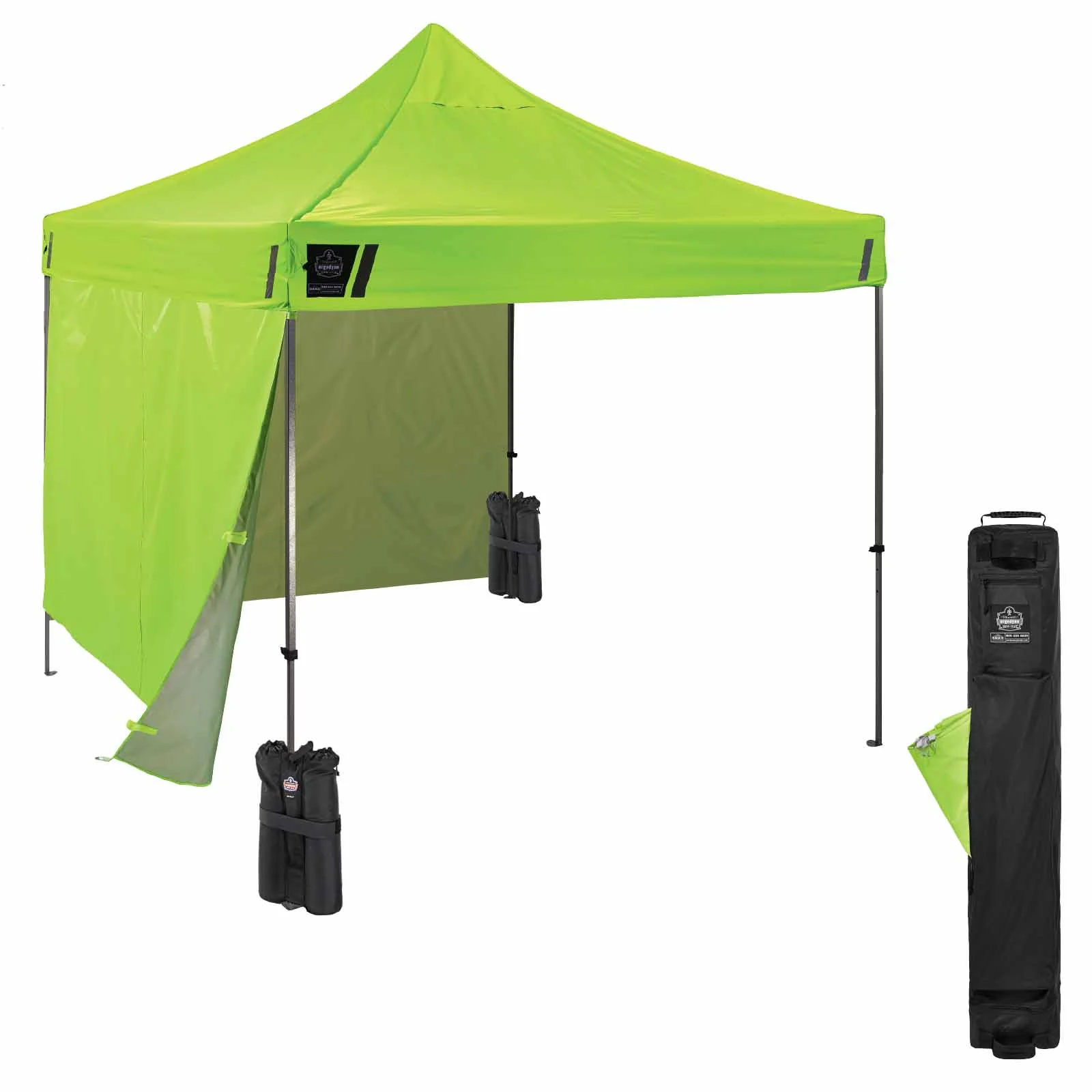Ergodyne 12951 6051 Single Lime Heavy-Duty Pop-Up Tent Kit - 10ft x 10ft - Moutools
