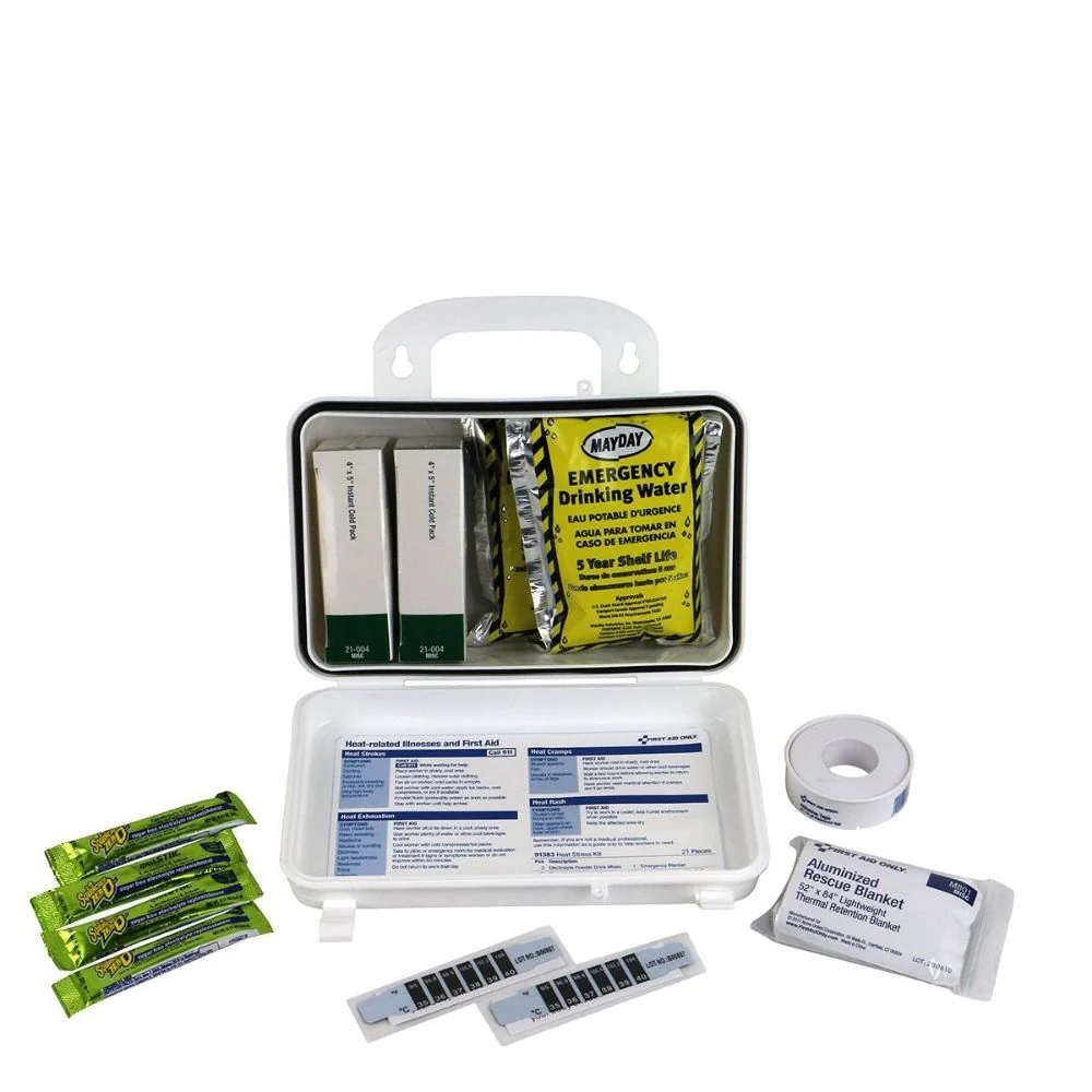 First Aid Only 91383 Small Heat Stress Kit, Plastic Case - Moutools