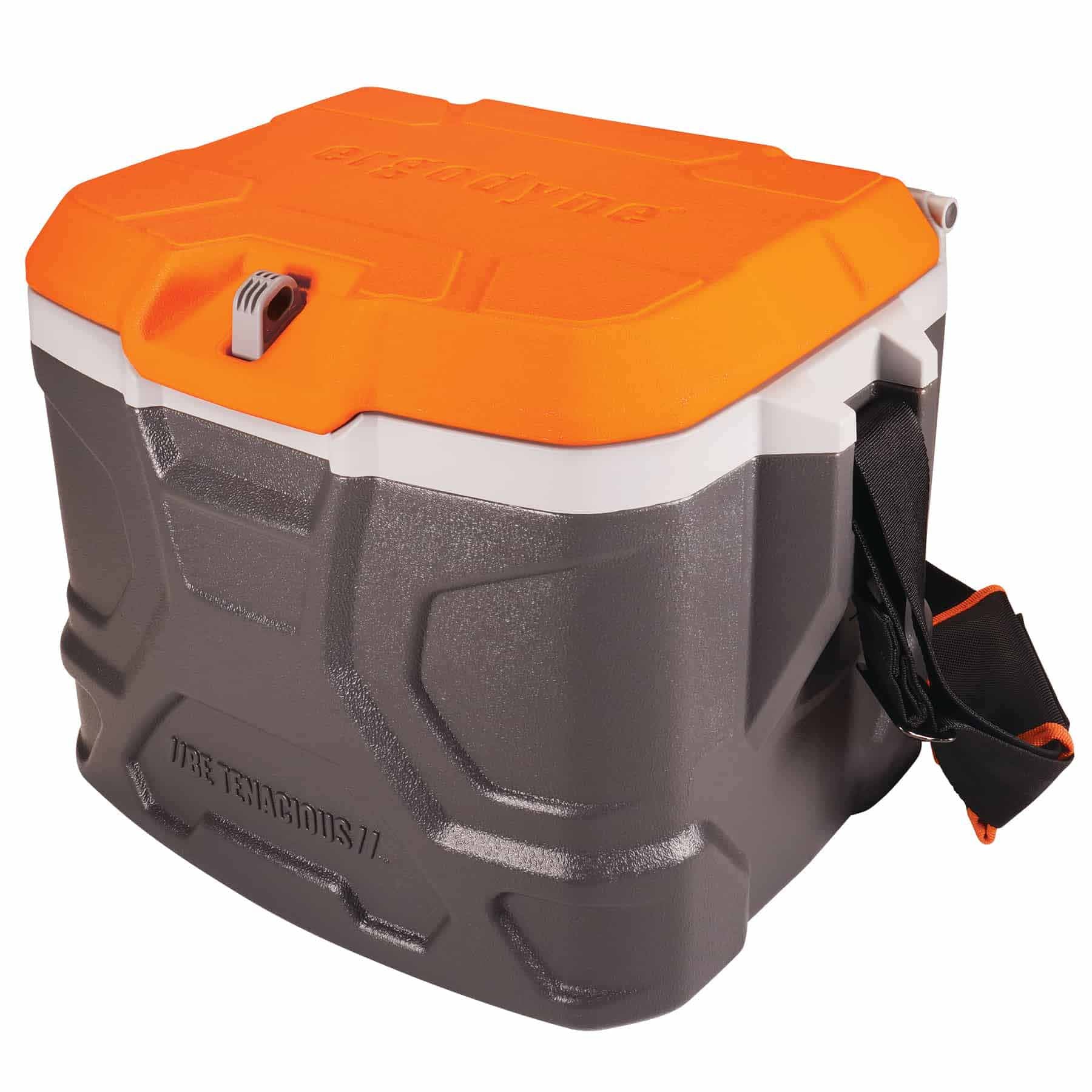Ergodyne 13170 5170 Single Orange and Gray Industrial Hard Sided Cooler - 17 qt - Moutools