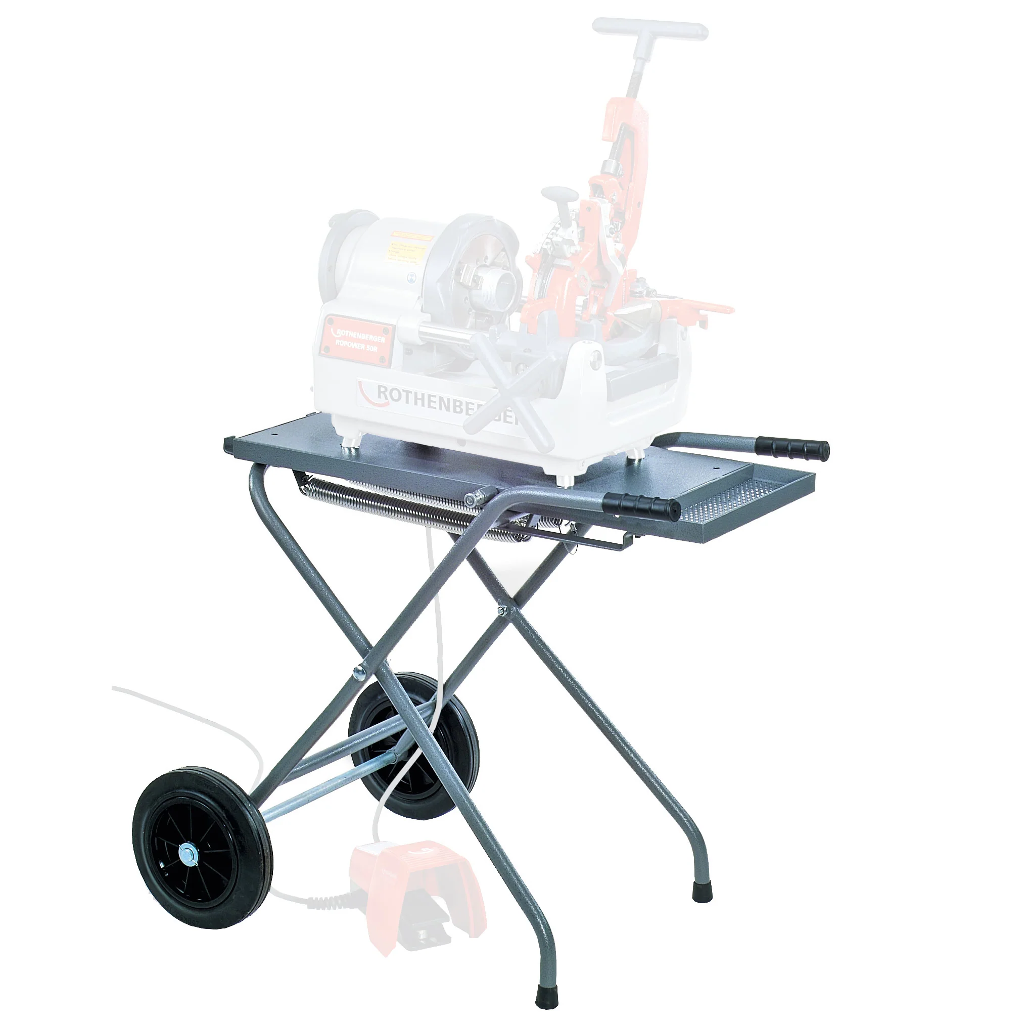 Rothenberger 00230 Folding Wheeled Stand for Threading Machine - Moutools
