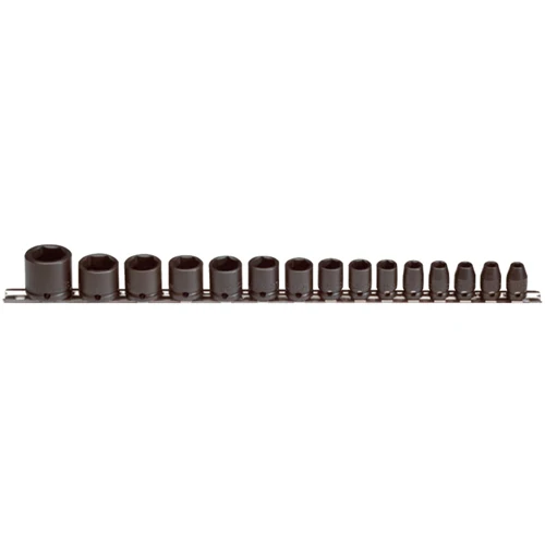 Proto J72106 3/8 Drive 15 Pc. Socket Set - 6 Point - Moutools