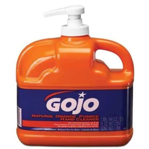 GoJo 0958 Low Profile 1/2 Gallon w/ Pump Dispenser GOJO NATURAL ORANGE Pumice Hand Cleaner - Moutools