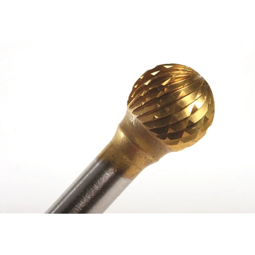 Champion SD1 Champion Ball Shape SD1 TiN Coated Double Cut Carbide Bur - Moutools