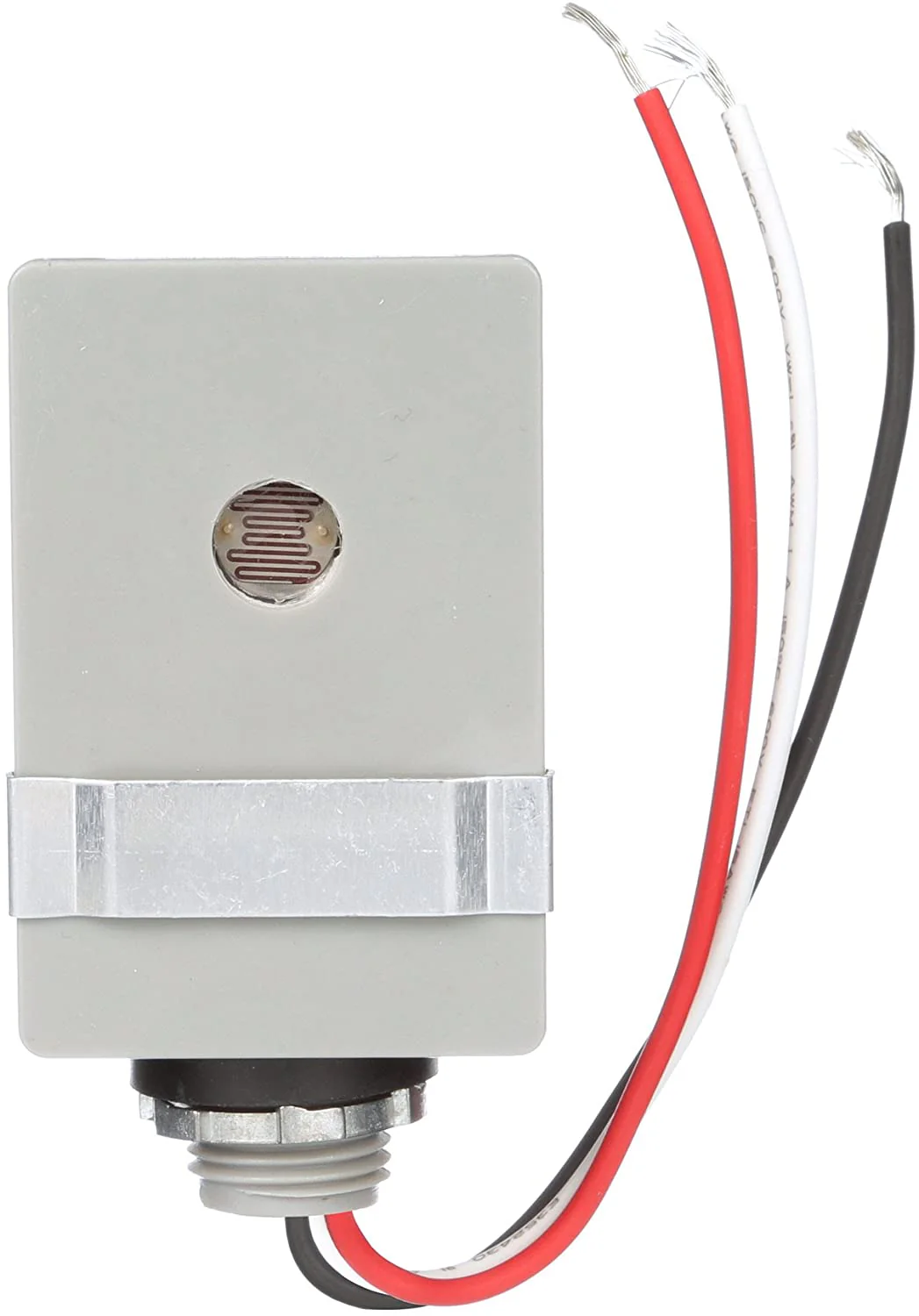 Woods 59410 59410WD Outdoor Hardwired Stem Mount Light Control Sensor with Photocell,Gray - Moutools
