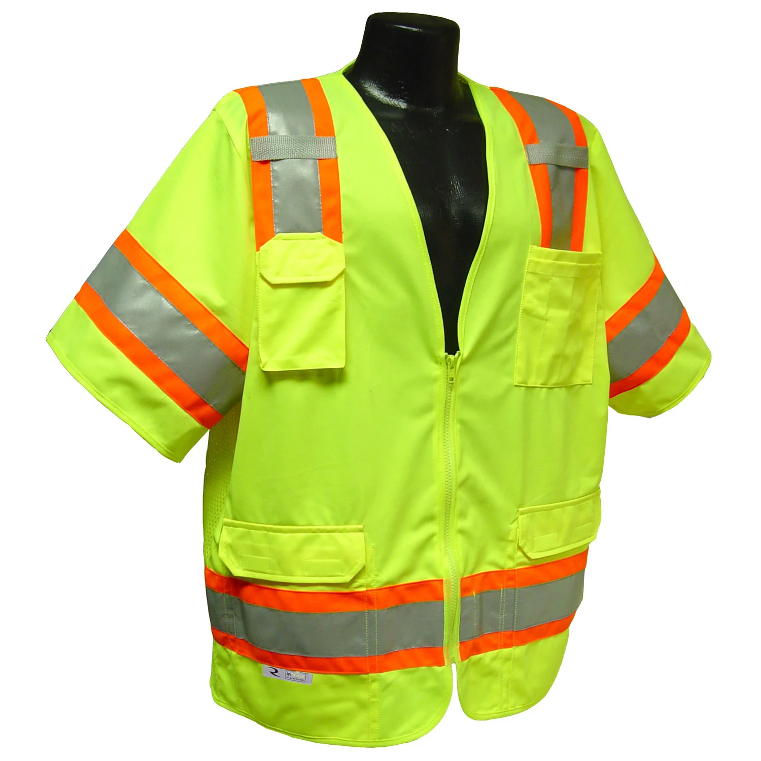 Radians SV63G5X Green Class 3 Hi-Viz Two-Tone Surveyor Safety Vest, 5XL - Moutools