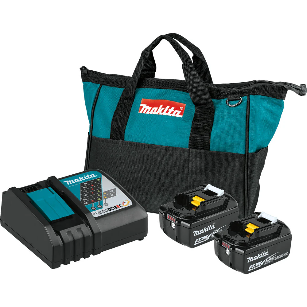 Makita BL1840BDC2 18V LXT Battery and Rapid Optimum Charger Starter Pack - Moutools