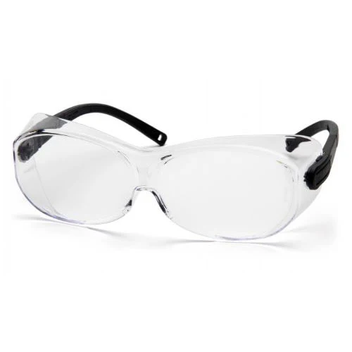 Pyramex S7510STJ OTS XL Clear H2X Anti-Fog Lens with Black Temples - Moutools