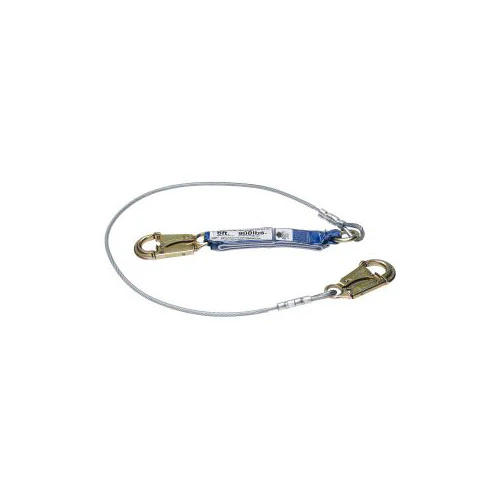 Werner C361101 6' DeCoil Cable Tie-Back 1 Leg Lanyard, 5/16