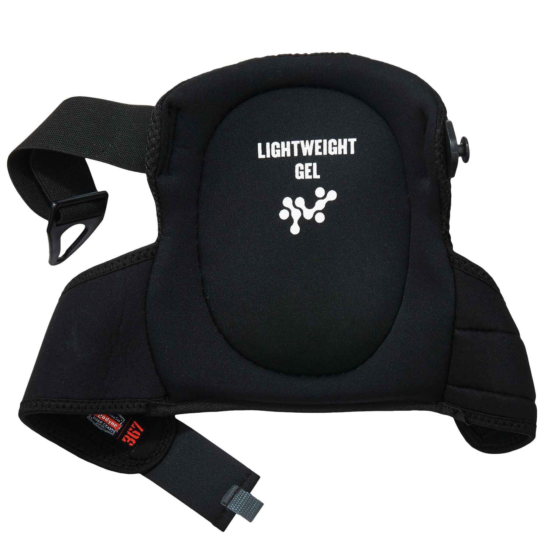 Ergodyne 18467 ProFlex 367 Round Cap Lightweight Gel Knee Pads, Black - Moutools