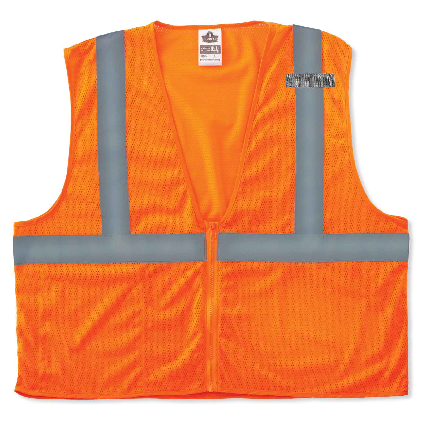 Ergodyne 21047 GloWear 8210Z Type R Class 2 Economy Mesh Vest, 2XL/3XL, HV Orange - Moutools