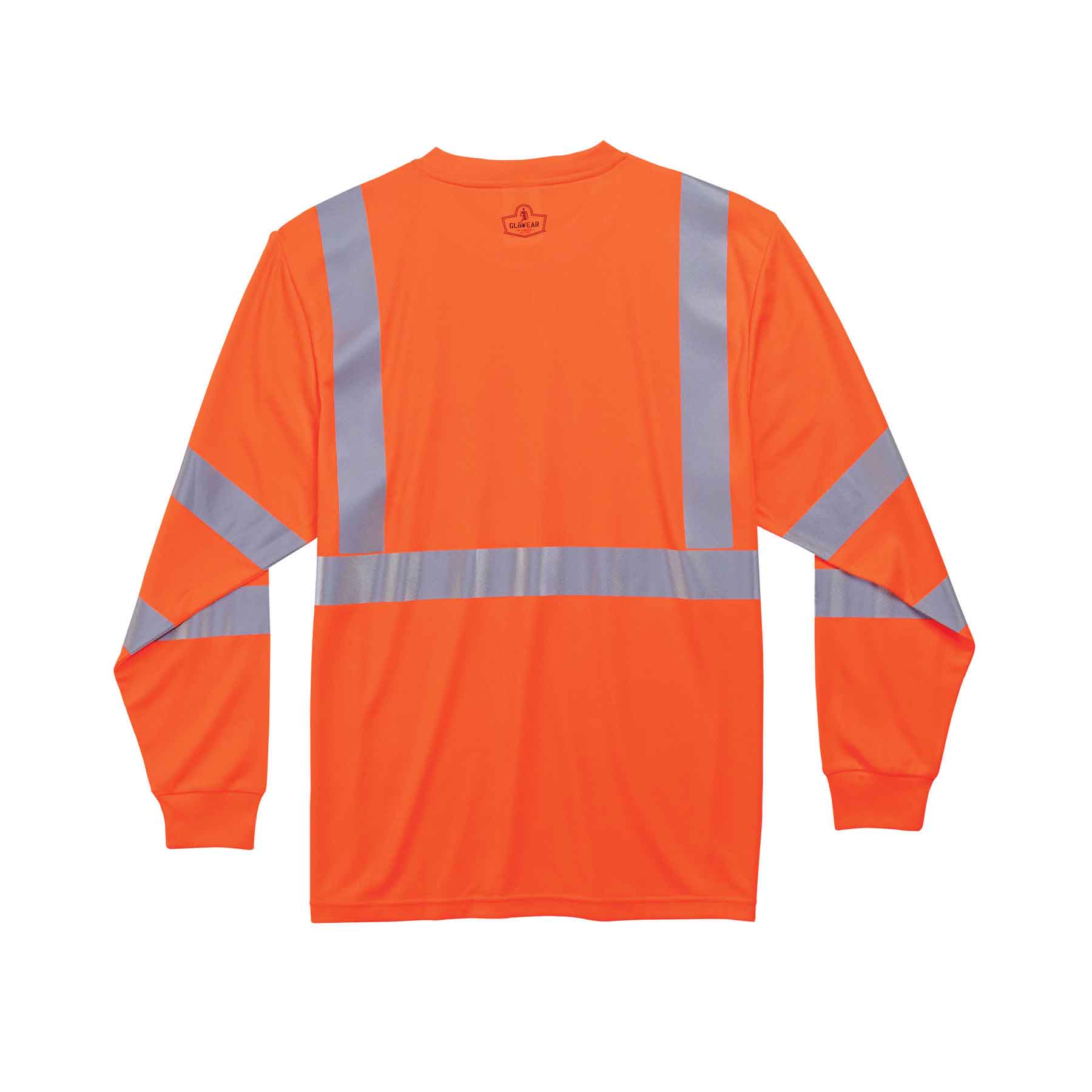 Ergodyne 21718 GloWear 8391 Type R Class 3 Long Sleeve T-Shirt, 4XL, HV Orange - Moutools