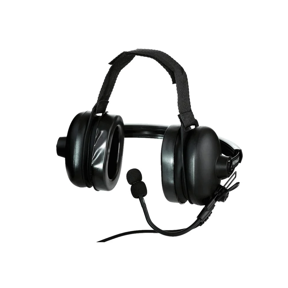 Kenwood KHS-10D-BH Double Muff, Heavy-Duty Behind the Head Headset for TK-2400,2402,3400,3402 and NX Series Radios - Moutools