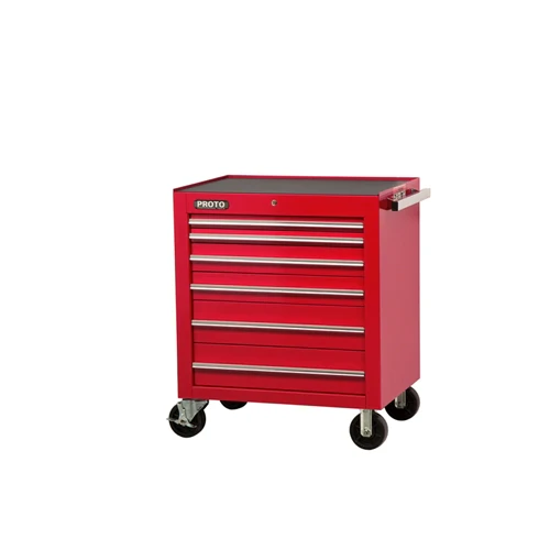 Proto J453441-6RD 34W X25D X 41H Red 6-Drawer Roller Cabinet - Moutools
