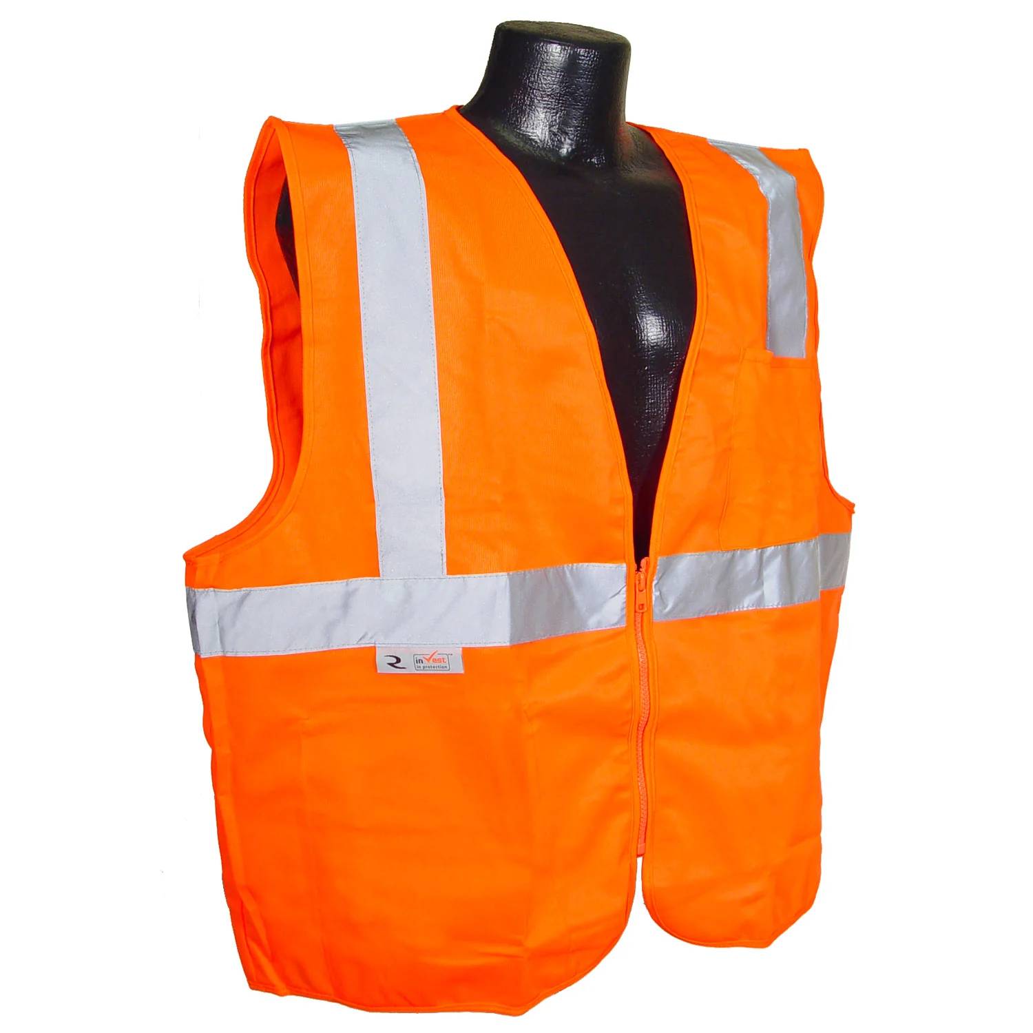 Radians SV2ZOSM Medium Class 2 Vest Orange Solid w/ Zipper - Moutools
