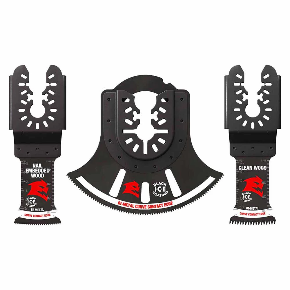 Diablo DOU3BS 3 pc Universal Fit Bi-Metal Oscillating Blade Set (3-Piece) - Moutools
