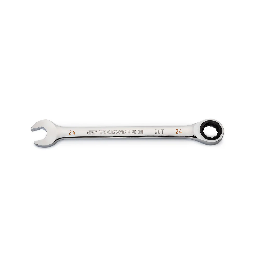 GearWrench 86924 24mm 90-Tooth 12 Point Ratcheting Combination Wrench - Moutools