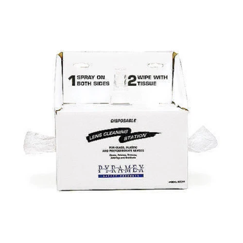 Pyramex LCS10 Lens Cleaning Station with 8oz. Cleaning Solution 600 Tissues - Moutools