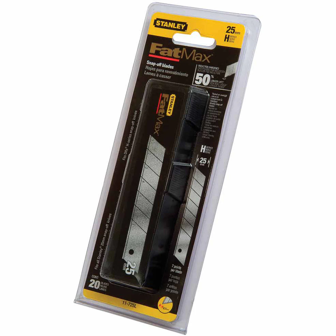 Stanley 11-725L FatMaxSnap-Off Blades 25 mm 20 Pk - Moutools