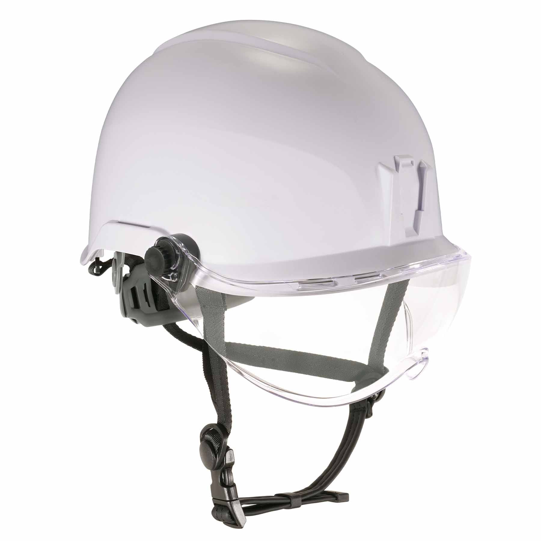 Ergodyne 60215 8974V Anti-Fog Clear Lens White Class E Safety Hard Hat Helmet + Visor - Moutools