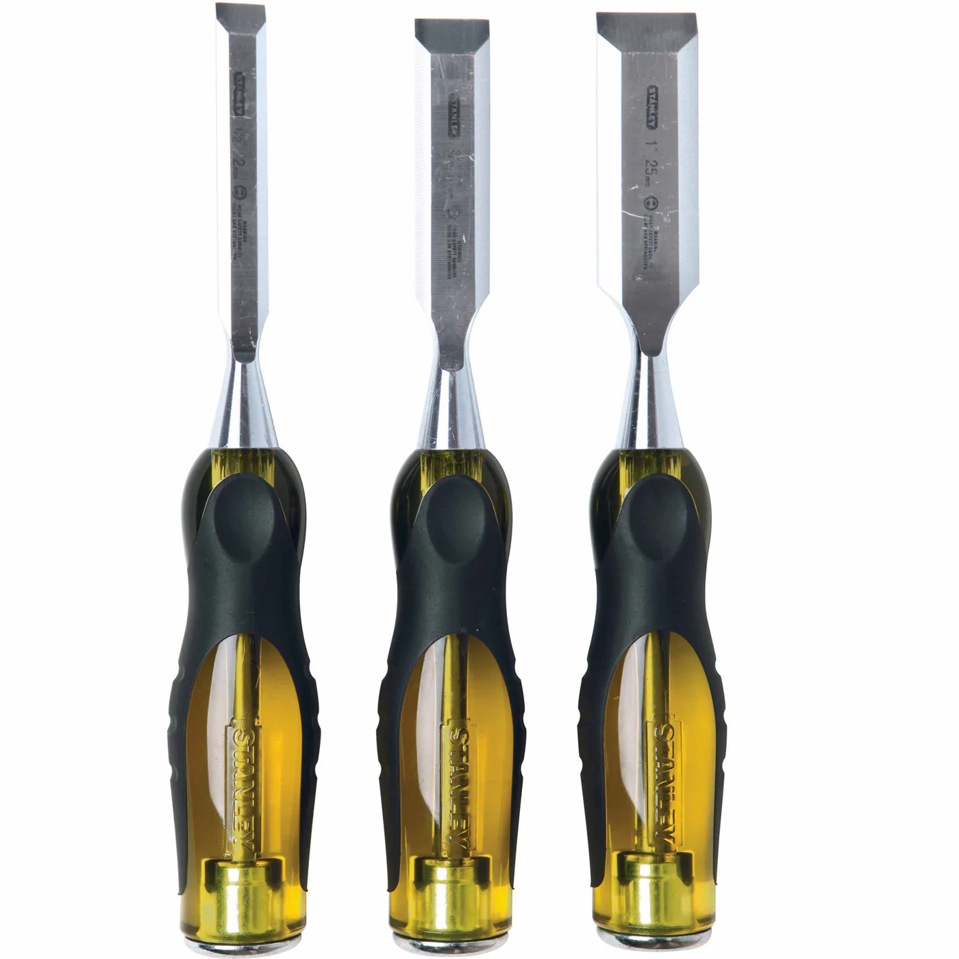 Stanley 16-970 Stanley FatMax Short Blade Chisel Set - 3 Pc. - Moutools