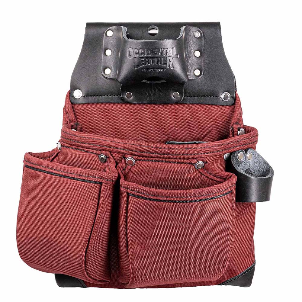 Occidental Leather R8018DB OxyLights 3 Pouch Tool Bag - Red & Black - Moutools
