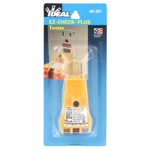 IDEAL 61-051 EZ Check Plus Circuit Tester - Moutools