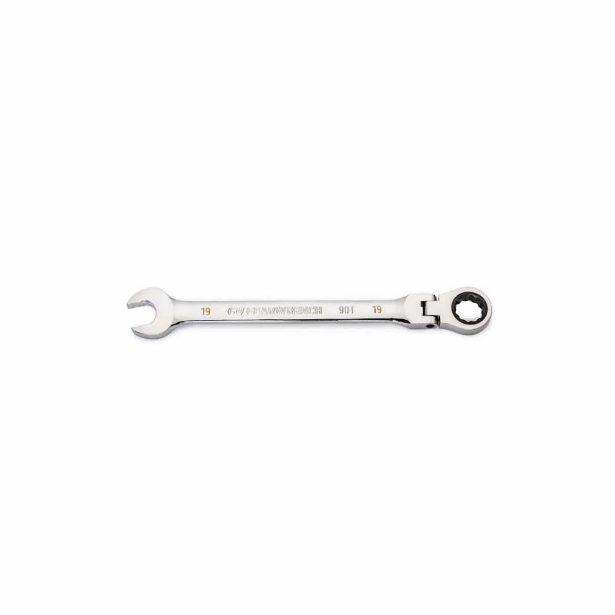 GearWrench 86719 19mm 90-Tooth 12 Point Flex Head Ratcheting Combination Wrench - Moutools