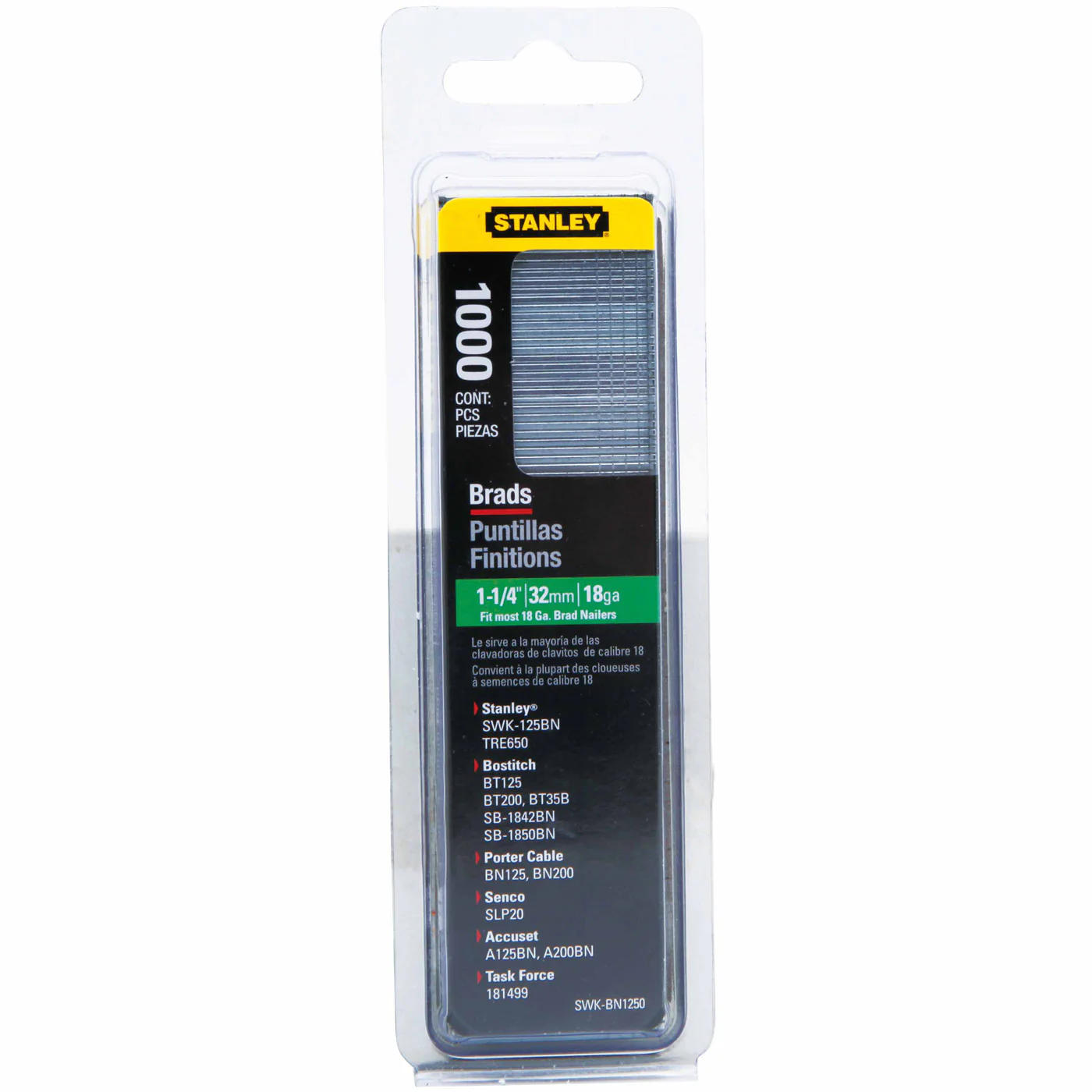 Stanley SWKBN1250 Brad Nails 1-1/4