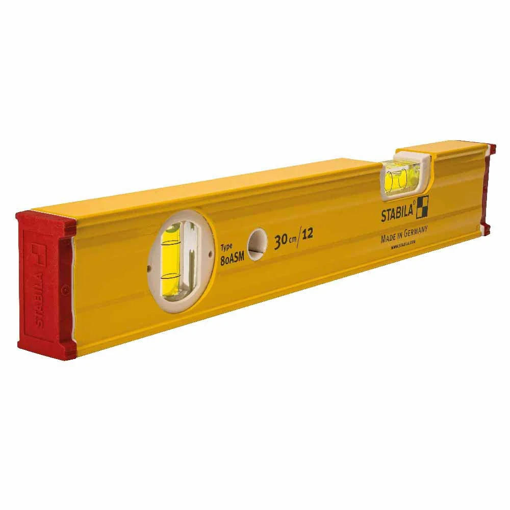 Stabila 29212 Spirit Level Type 80 Aluminium, Extra-strong Magnet System - Moutools