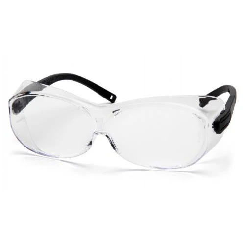 Pyramex S7510SJ OTS XL Clear Lens Safety Glasses with Black Temples - Moutools