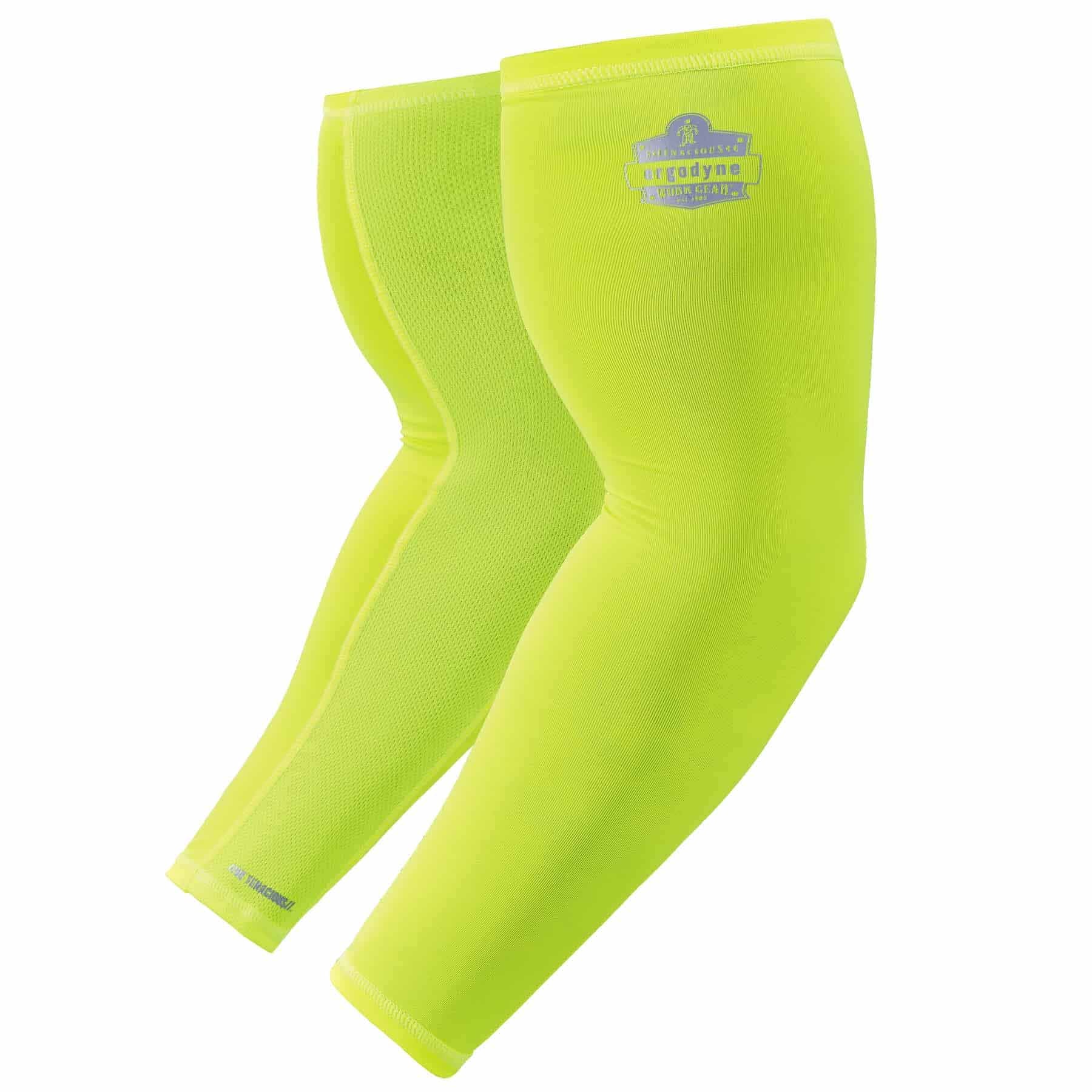 Ergodyne 12284 6690 L Lime Cooling Arm Sleeves - Performance Knit - Moutools